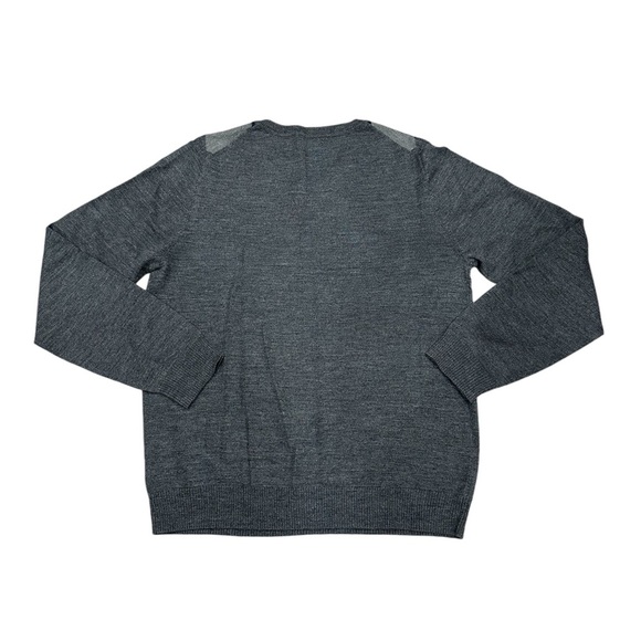 Apt. 9 Large 42 - 44 V-Neck Sweater Argyle Wool Blend Gray Charcoal Diamond NWOT - Picture 4 of 8